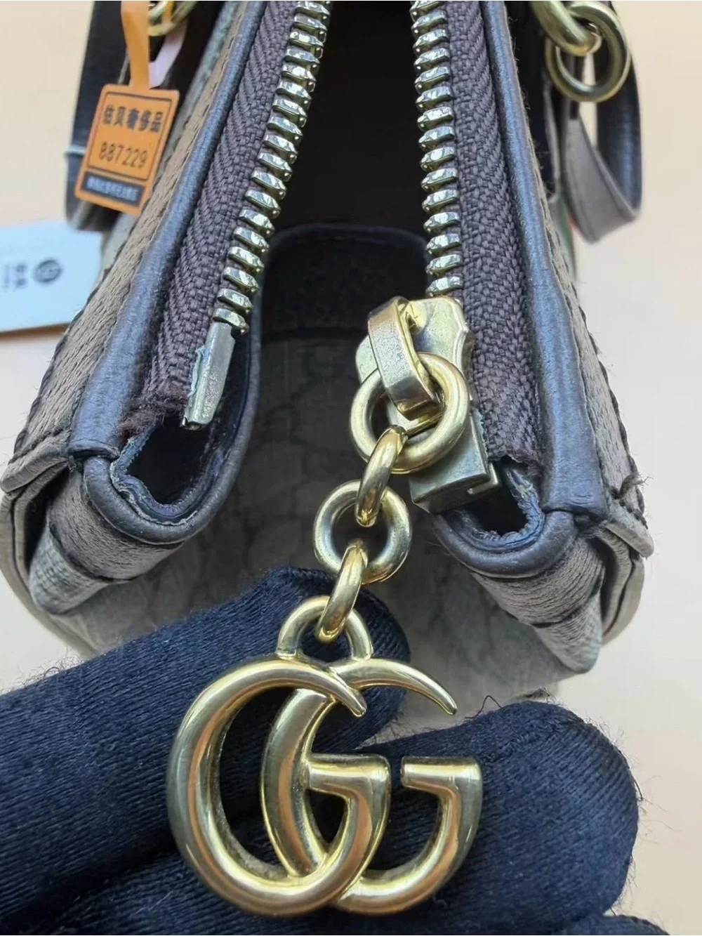 Gucci Brown GG Canvas Large Ophidia Bag